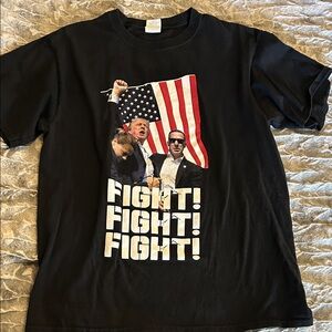 Donald Trump Black Graphic Men's T-Shirt size Medium